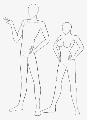Male And Female Pose Base By Hehehihi2023 On Deviantart - Standing