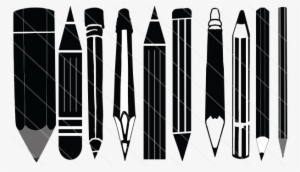Pencil Silhouette Vector - Silhouette Of Pencil