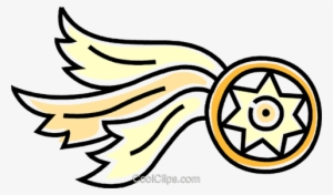 Roda Com Asas Livre De Direitos Vetores Clip Art Ilustração - Rodas Com Asas Png