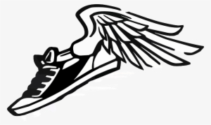 Sapato Com Asas Logo - Athletes Run Black Round Car Magnet