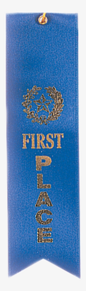 1st Place Blue Carded Ribbon - Custom 1st Place Blue Ribbon, 8.5" L, Promotional Products