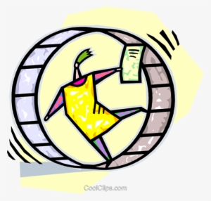 Businessman In A Hamster Wheel Royalty Free Vector - School