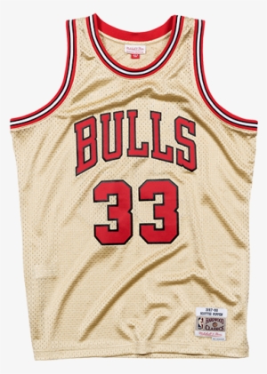 Mitchell & Ness Nba Scottie Pippen 33 1997 Gold Swingman