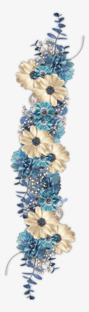 Cheyokota Digital Scraps - White And Blue Flowers Clip Art