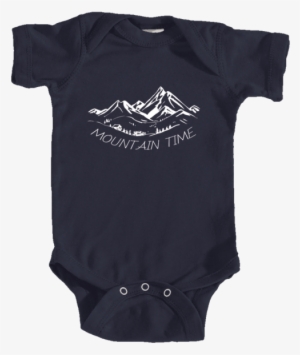 Mountain Time Vintage Mountain Drawing - Infant Bodysuit