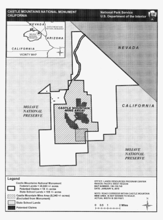 Start Printed Page - Castle Mountains National Monument Map