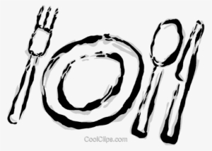 Place Setting Royalty Free Vector Clip Art Illustration - Illustration