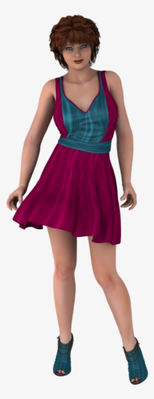 Lady,model,female,woman - Lady With Dress Transparent Png