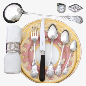 Exquisite Antique French Sterling Silver 71pc Flatware - Cutlery