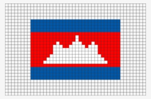 It's Across From The Thai Flag And Right Above The - Pixel Art Drapeau De La France