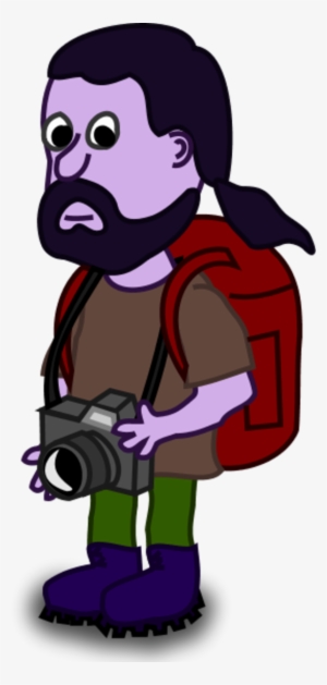 Man Carrying Backpack Clipart - Comic Characters