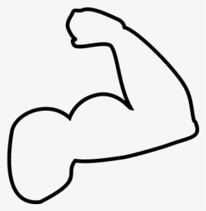 Bicep Of A Man Silhouette Vector - Icon
