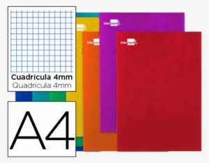Libreta A4 Grapa Cuadricula 4 Mm 80 Hojas - Hojas De Carpetas A Cuadro