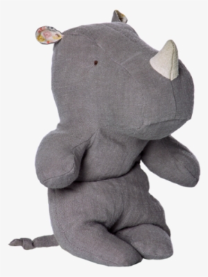 Maileg, Safari Friends, Small Rhino, Grey - Maileg Safari Friends Blue Rhino