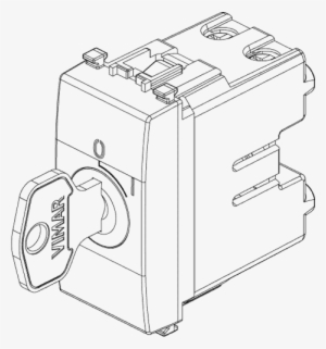 3d View - Interruttore A Chiave Su Quadro Elettrico