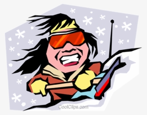 Cartoon Snow Scrapper Royalty Free Vector Clip Art - Clip Art