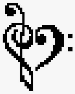 Music Heart - Heart Music Pixel Art
