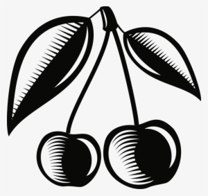 Cherry Fruit Computer Icons Food Silhouette - Векторные Фрукты Стилизованные Фрукты