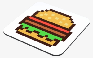 Pixel Burger Coaster - Graphic Design