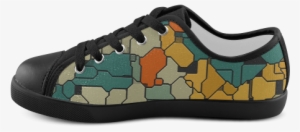 Textured Retro Shapes Canvas Kid's Shoes - Canvas