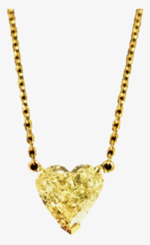 2 Carat Yellow Heart Shape Diamond Classic Retro Necklace - Łańcuszek Z Literka P Zloty