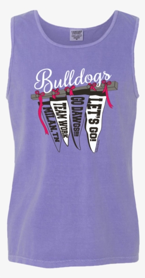 Ladies Pennant Flag Spirit Tanks - Comfort Colors Garment Dyed