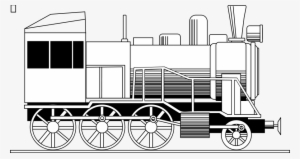 Retro Locomotive Clipart Png - Omalovánky Vlaky K Vytisknutí