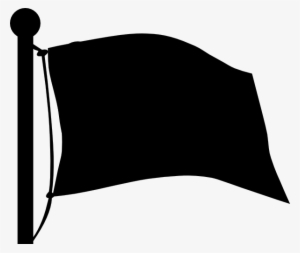Banner Blank Pennant - Plain Black Flag Waving
