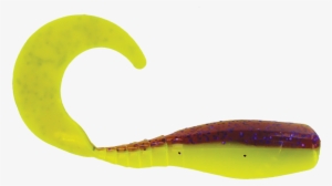 2″ Curly Tail Crappie Minnr In Purple Glitter - Illustration