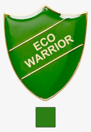 Eco Warrior School Badge Shield - 22 X 25mm Green Vice Captain Shield Lapel Badge