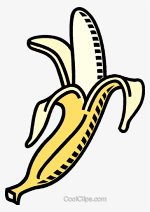 Peeled Banana Royalty Free Vector Clip Art Illustration - Segmentacion De Palabras En Silabas