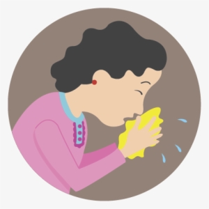 Woman Coughing - Illustration