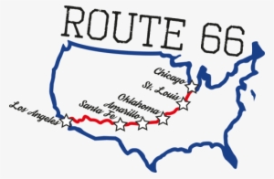 Explore Chicago Lake Michigan Illinois St Louis Springfield - Route 66 Map Graphic