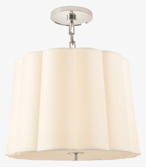 Simple Scallop Large Hanging Shade In Soft Silver With - Pendant Light