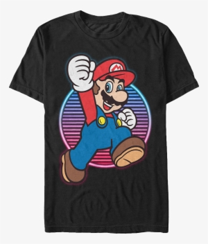 Neon Jump Super Mario T-shirt - Excitebike T Shirt