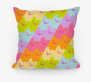 Pastel Rainbow Cats Pillow - Pastel Throw Pillow Png