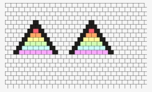 Pastel Rainbow Kitty Ears Bead Pattern - Art