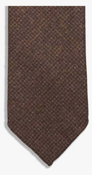 Brown Cashmere/wool Houndstooth Tie - Wool