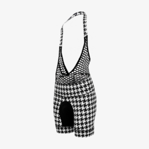 Shebeest Petunia Houndstooth Bib Shorts - Planetary Cycles