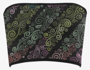 Psychedelic Pastel Rainbow Bandeau Top - Interestprint Designed Laptop Shoulder Bag Psychedelic