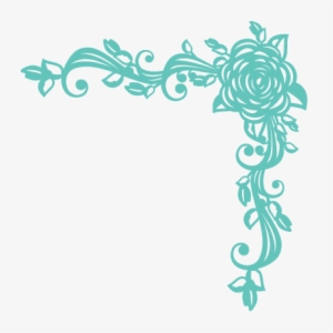 Rose Corner Flourish Svg Scrapbook Cut File Cute Clipart - Corner Flourish Png