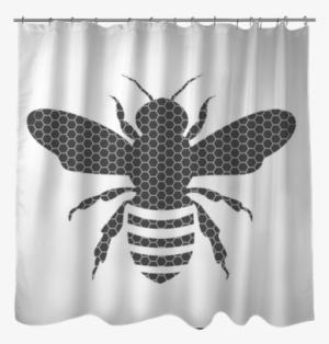 Black Bee Silhouette Isolated On White Background Shower - Queen Bee Silhouette