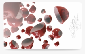 T040109 Schnittenbretchen Lass Es Rote Tassem Regnen - Fiftyeight Geschnitte Brett ́sche Lass Es Tassen Regnen