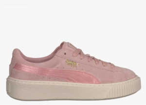 Rosa Puma Sneaker Suede Platform Mono Satin