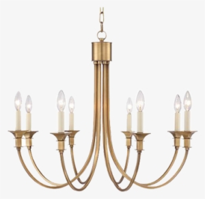 8 Light Gold Chandelier