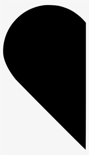 Heart Half - - Half Black Half White Heart