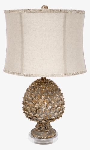 Unique Whitney Pineapple Gold And White Table Lamp