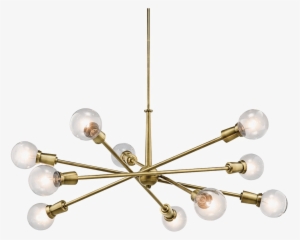 Chandelier Png Clipart - Sputnik Brass Chandelier