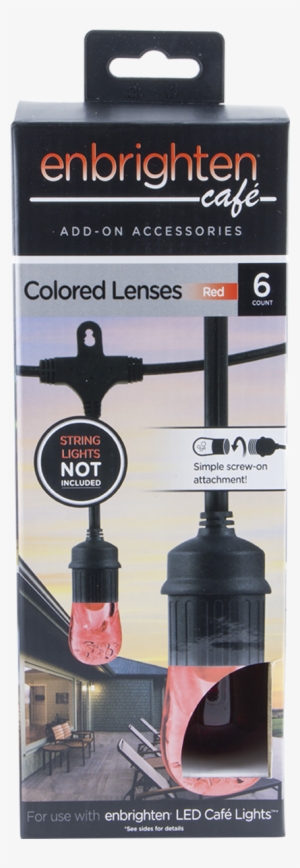 Enbrighten Classic Café Red Replacement Lenses, 6 Pack - Enbrighten Cafe 35881 Cafe Colored Lenses, 6 Pk (red)