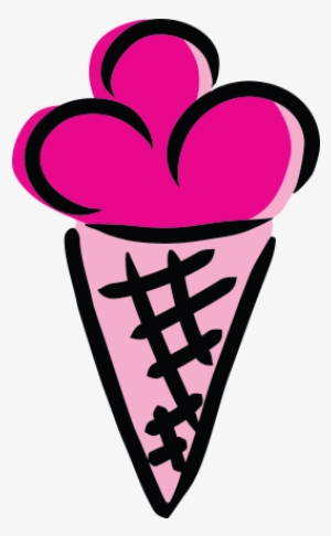 Pink Ice Cream Cone Illustration For Stikki Nikki